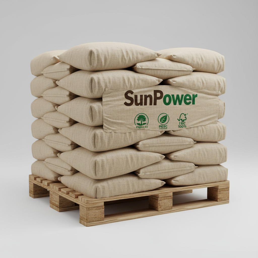 Holzpellets SunPower (Dreifach-Zertifizierung) – Palette 975kg